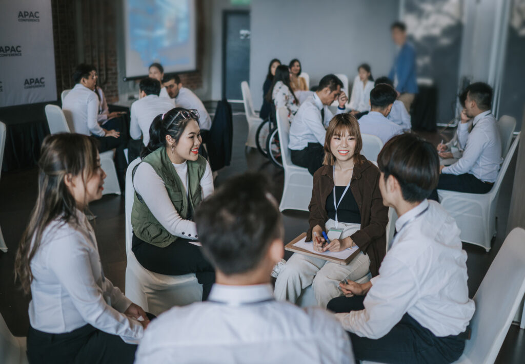 Employees grouped together during a training session 1536x1067